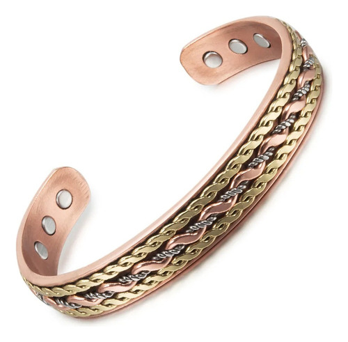 Pulsera Cobre Magnética Imanes - Terapia Cobre Artritis Vint