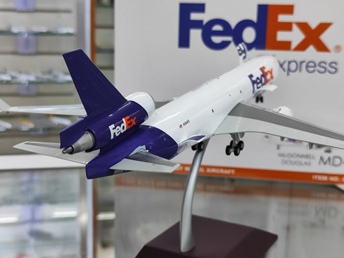 Avión A Escala Fedex Md11f Interactivo Gemini Jets 1:200 (Usado)