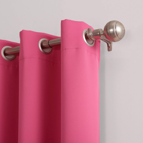 Cortina Opaca Rosa Intenso Con Ojales 101 X 241 Cm Dormitori