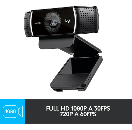 Webcam Full Hd Logitech C922 Pro Stream Com Microfone Embutido Preto