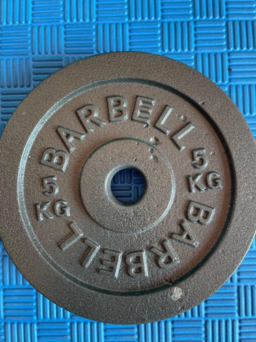 Disco De Fierro 5 Kg Para Barra Preolímpica Marca Barbell