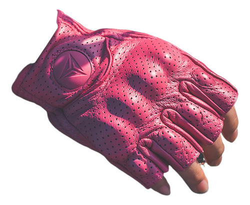 Guantes De Cuero Transpirables Con Medio Dedo Para Equitació