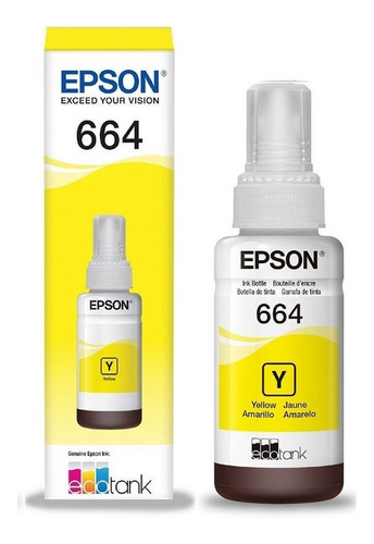 Tinta Epson Amarillo T664 L200 L210 L350 L355 L375 L575 664