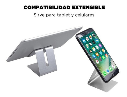 Imagen 4 de 7 de Soporte Universal Aluminio Premium Para Celular Y Tablet