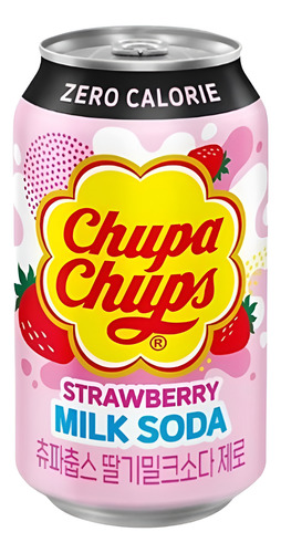 Milk Soda Sabor Frutilla ( 0% Calorias ) Chupa Chups 350 Ml