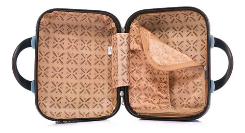 Necessaire Mala De Mão Média Rígida Cor Azul-marinho