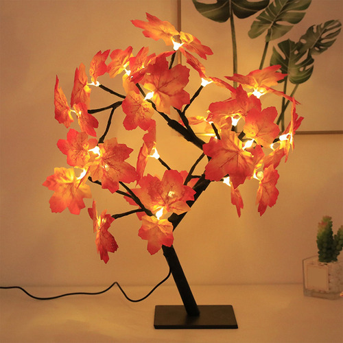 Luces De Árbol Usb Z Simulation Maple Leaf Thanksgiving Ro 4