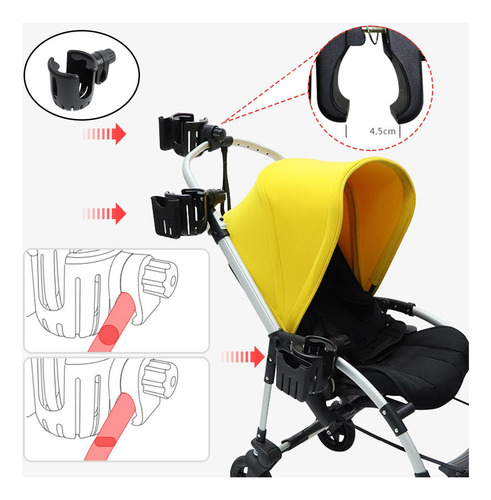 Portavasos Universal, Portavasos Para Cochecito Con Soporte