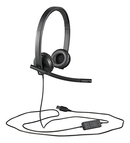 Auriculares Logitech H570e Stereo Usb Color Negro Color de la luz NO
