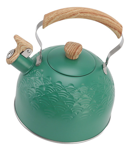 Stainless Steel Whistling Kettle 2.5l Capacity Teapot Green