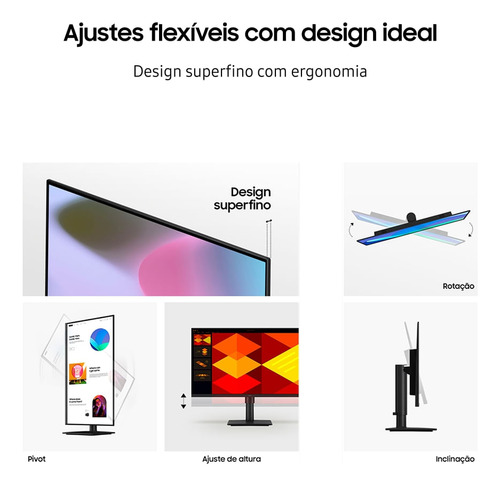 Monitor Samsung Essential S4 24 , Fhd, 100hz Cor Preto