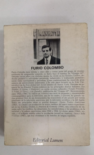 Alternativa A La Violencia - Furio Colombo - Ed. Lumen (Usado)
