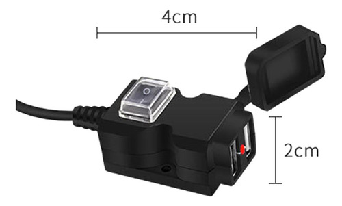 Carregador De Celular Para Motocicleta, Porta Usb Dupla,
