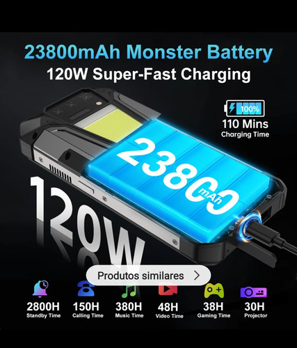 Unihertz Tank3 Pro 32gb 512gb 5g,com Projetor