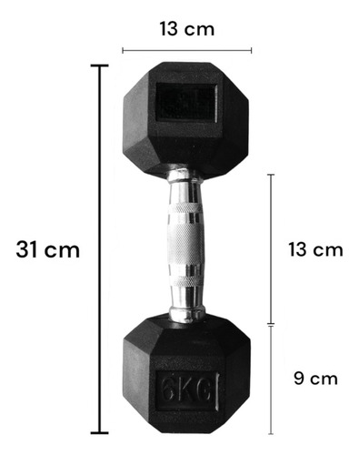 Infinité Mancuerna Hexagonal De 6 Kg If-lehk6
