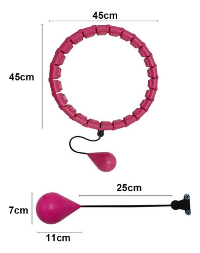 Hula Hoop Ajustable Inteligente, 24 Nudos Hula Hoops Fitness