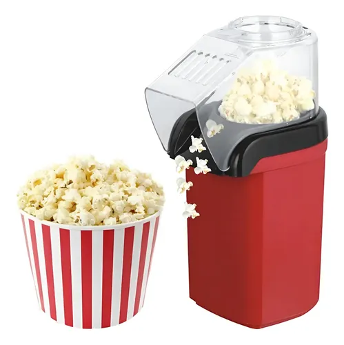 Pipoqueira Elétrica Prime 1200w Sem Óleo Saudável Popcorn Vermelho 2