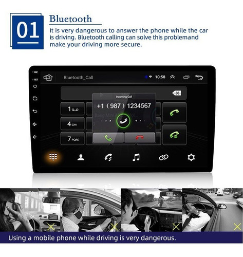 Imagen 4 de 10 de Estéreo Para Auto De 2 Din Con Wifi Gps Android Con Cámara