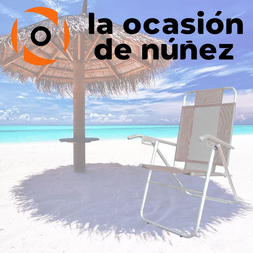 Reposera Aluminio 5 Posiciones Silla De Playa Camping Jardin