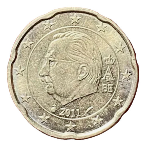 Moneda 20 Centavos Euro Belgica 2011 Km 299 Oro Nórdico (Usado)