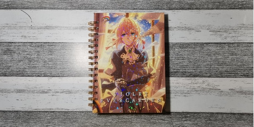 Cuaderno Violet Evergarden Holográfico Con Esquelas Anime