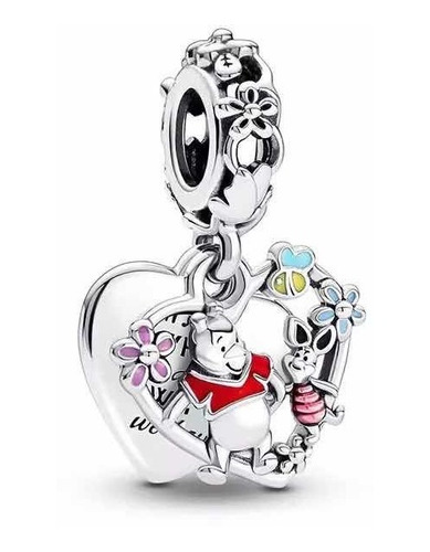 Charm Winni Corazon Puerquito Compatible Pandor Regalo Amor