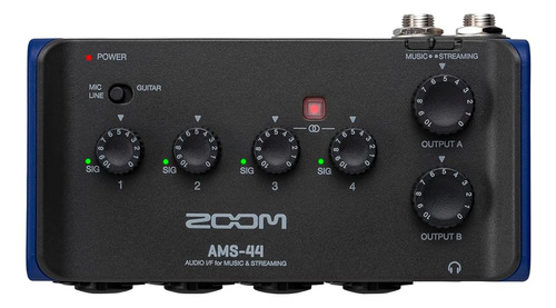 Zoom Ams-44 Interfaz De Audio Usb, 4 Entradas, 4 Salidas, Bu