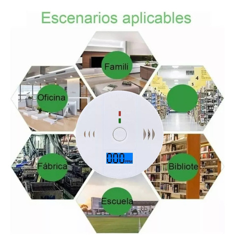 De Detector De Monóxido De Carbono Autônomo Digital Alarme