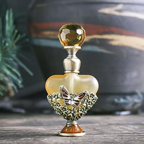 Imagen 9 de 9 de Botellas Yufeng - Frasco De Perfume Vintage De Peltre Y Vidr