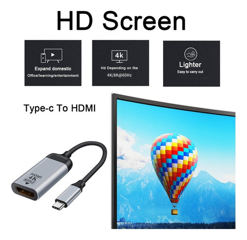 U Fc Portátil Tipo-c Usb C A /dp/mini Dp/vga Adaptador 4k