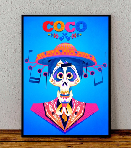 Cuadro 33x48 Poster Enmarcado Coco Pelicula Disney