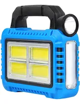 Comprar Linterna Solar Portátil Recargable Cob Led Emergencia 8678 Linterna Azul Luz Blanco