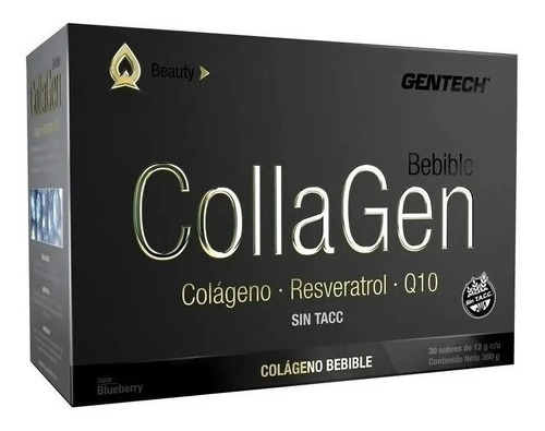 Imagen 1 de 4 de Suplemento En Polvo Gentech Beauty Collagen Colágeno En Caja