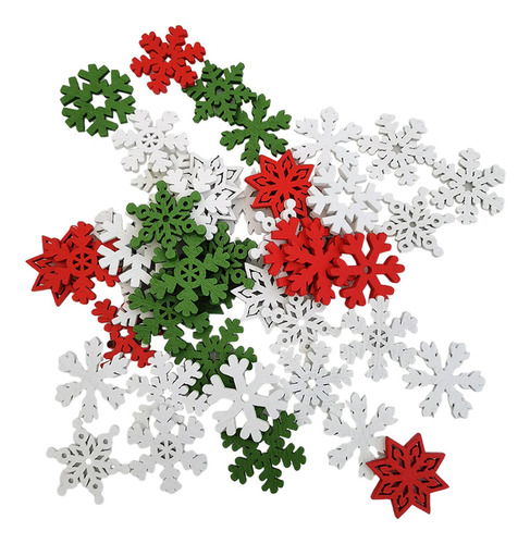 50 X Adornos Colgantes Navideños De Madera Decoraciones