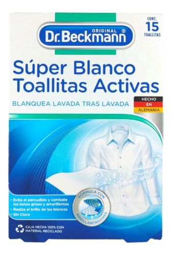 Dr. Beckmann Super Blanco Toallitas Activas 15 Toallitas