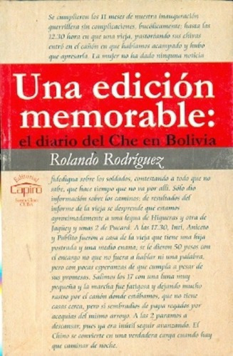 Una Edicion Memorable  - Rodriguez, Rolando, de RODRIGUEZ, ROLANDO. Editorial Sin editorial en español