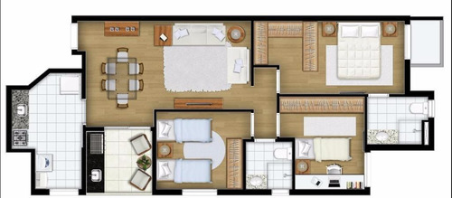 Imagem 24 de 26 de Apartamento Com 63 M² Sendo 2 Dormitórios, 1 Suíte, 2 Vagas, Lazer À Venda Por R$ 436.000 - Vila Guiomar - Santo André/sp - Ap2607