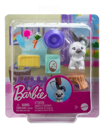 Barbie Juego De Mascotas Y Accesorios - Conejo Oreja Con Mov