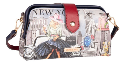 Bolsa Cruzada Amaya Nicole Lee Estampada Con Broche Ss23 Color Success In New York