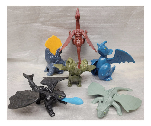 6 Figuras De Como Entrenar Tu Dragon Colección Burger King
