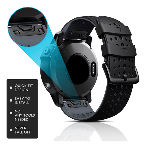 Para Garmin Fenix 8x Fenix 7x Correa Deportiva De