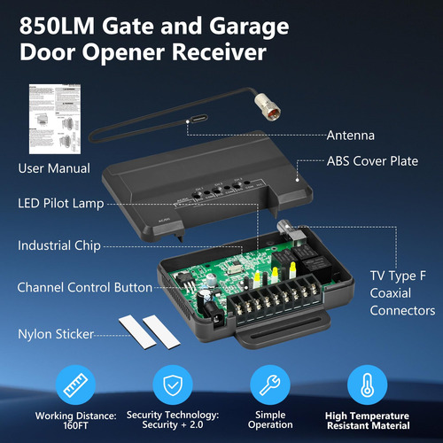 Receptor Abre-puertas De Garaje Y Portones Liftmaster 850lm
