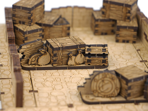 Terreno Modular Towerrex Dnd 28mm - Cofres Y Barricadas