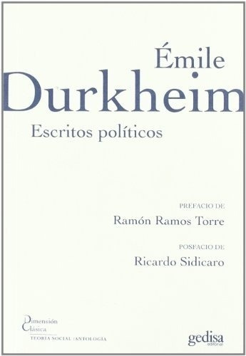 Escritos Políticos, De Emile Durkheim. Editorial Gedisa En Español