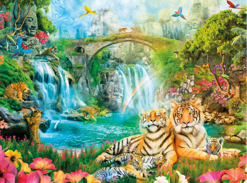 Buffalo Games - Aimee Stewart - Majestic Tiger Grotto - Rom.