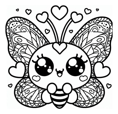 Libro Pdf Diseños Kawaii Primaverales 36 Pag. Para Colorear