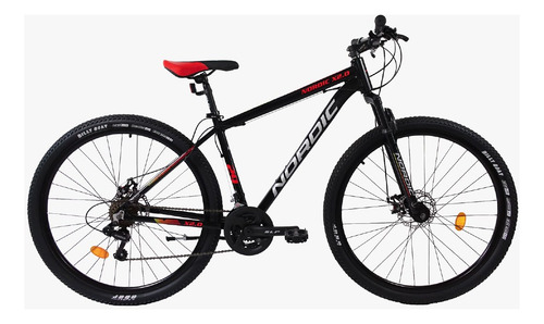 Bicicleta Mtb Aluminio Rodado 29 21v Susp Delantera F.disco Color Nordic X2 Neg.gris.roj Tamaño Del Cuadro M