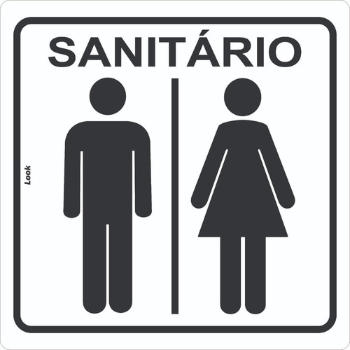 Placa Banheiro Unisex Unissex Toalete Sanitário Homem Mulher