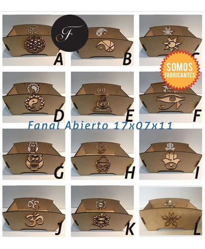Imagen 6 de 7 de 5 Fanales Fibro Calado Souvenir 17x07x11 Mesa Lampara De Sal