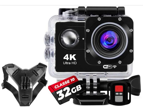 Camera Sport 4k Controle Wifi Prova Dágua + 32gb + Capacete